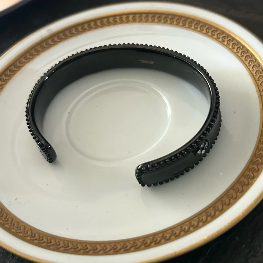 Black Enamel Cuff bracelet